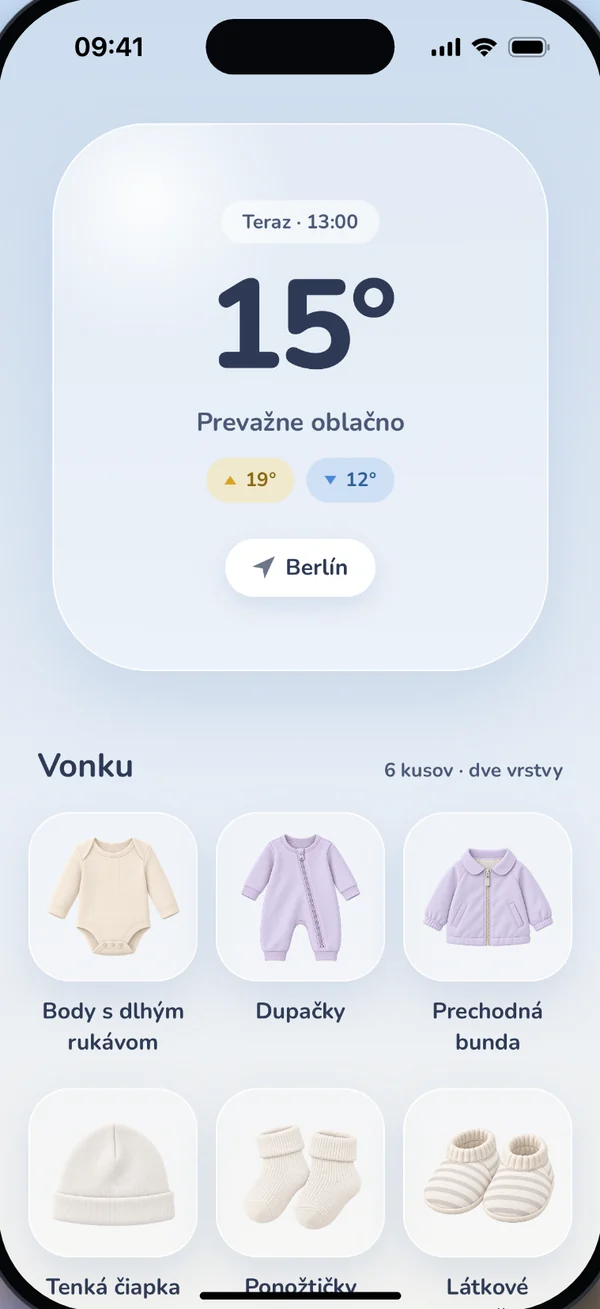 Aplikácia BabyWear na iPhone: čo obliecť bábätku dnes