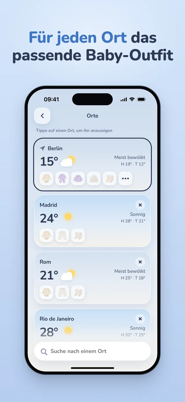 Places: weather and outfit at Grandma's or on vacation